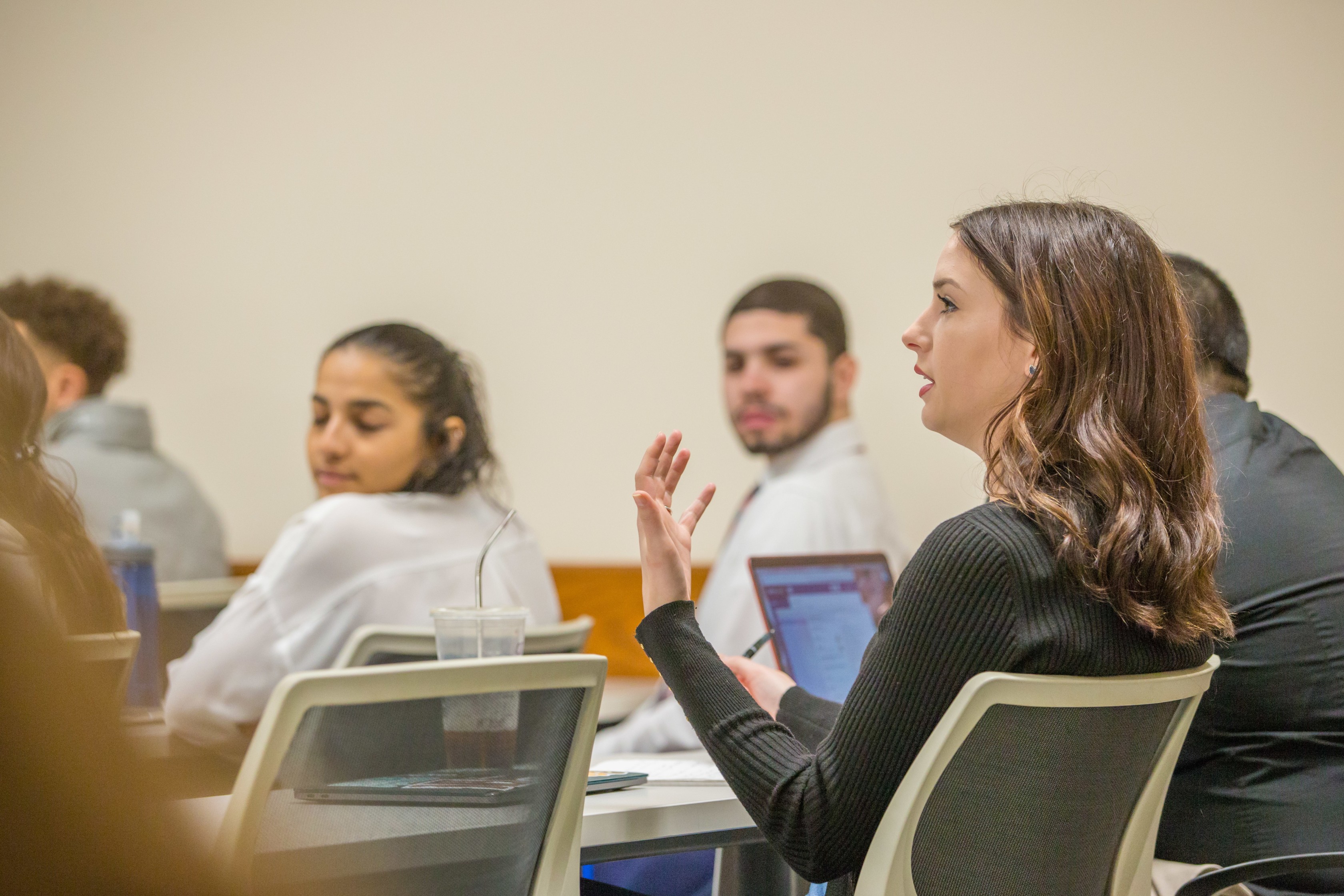 students sitting in classroom