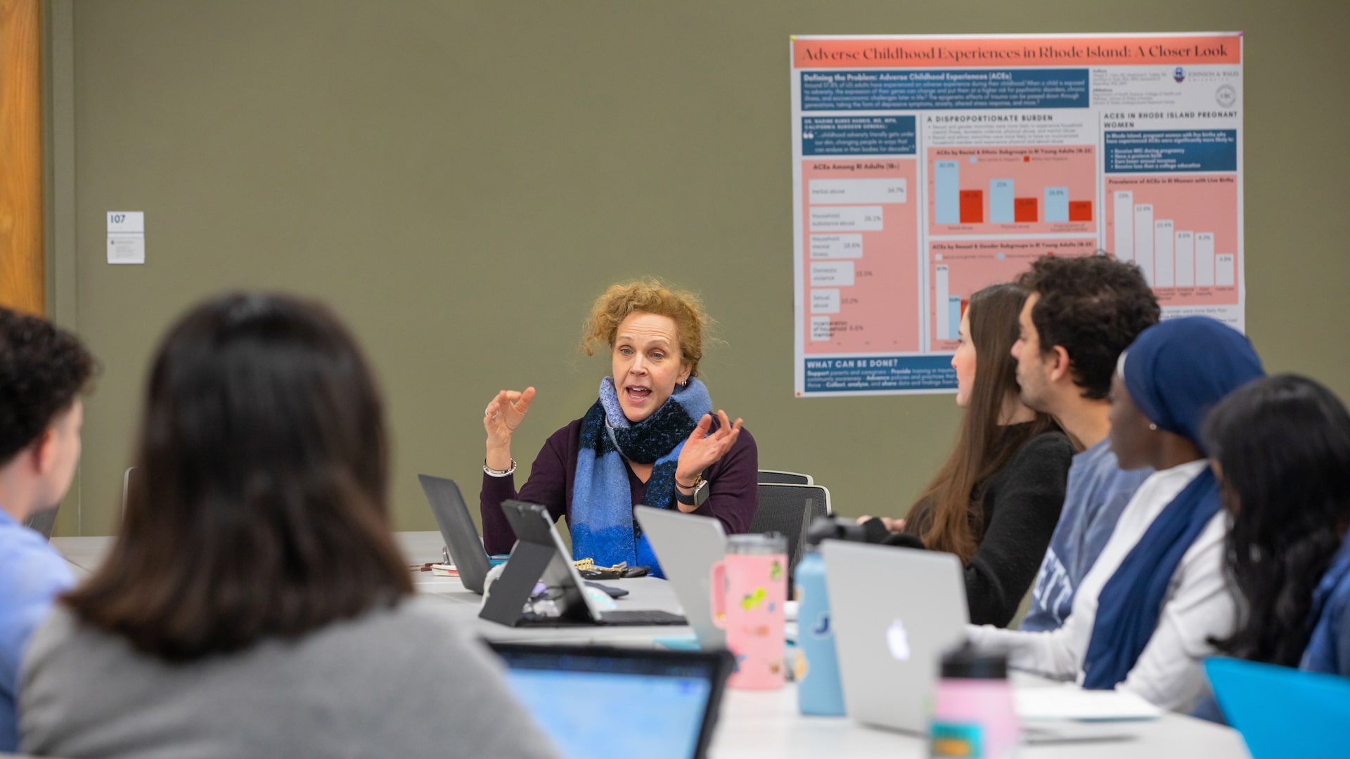 URC fellows meet in the Center for Student Research & Interdisciplinary Collaboration.