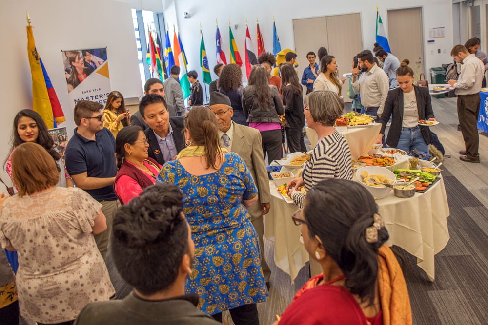 A grad mixer for international students.