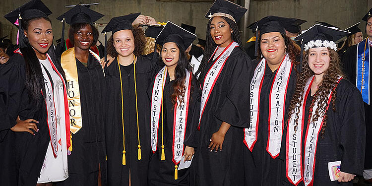 Friends at commencement.