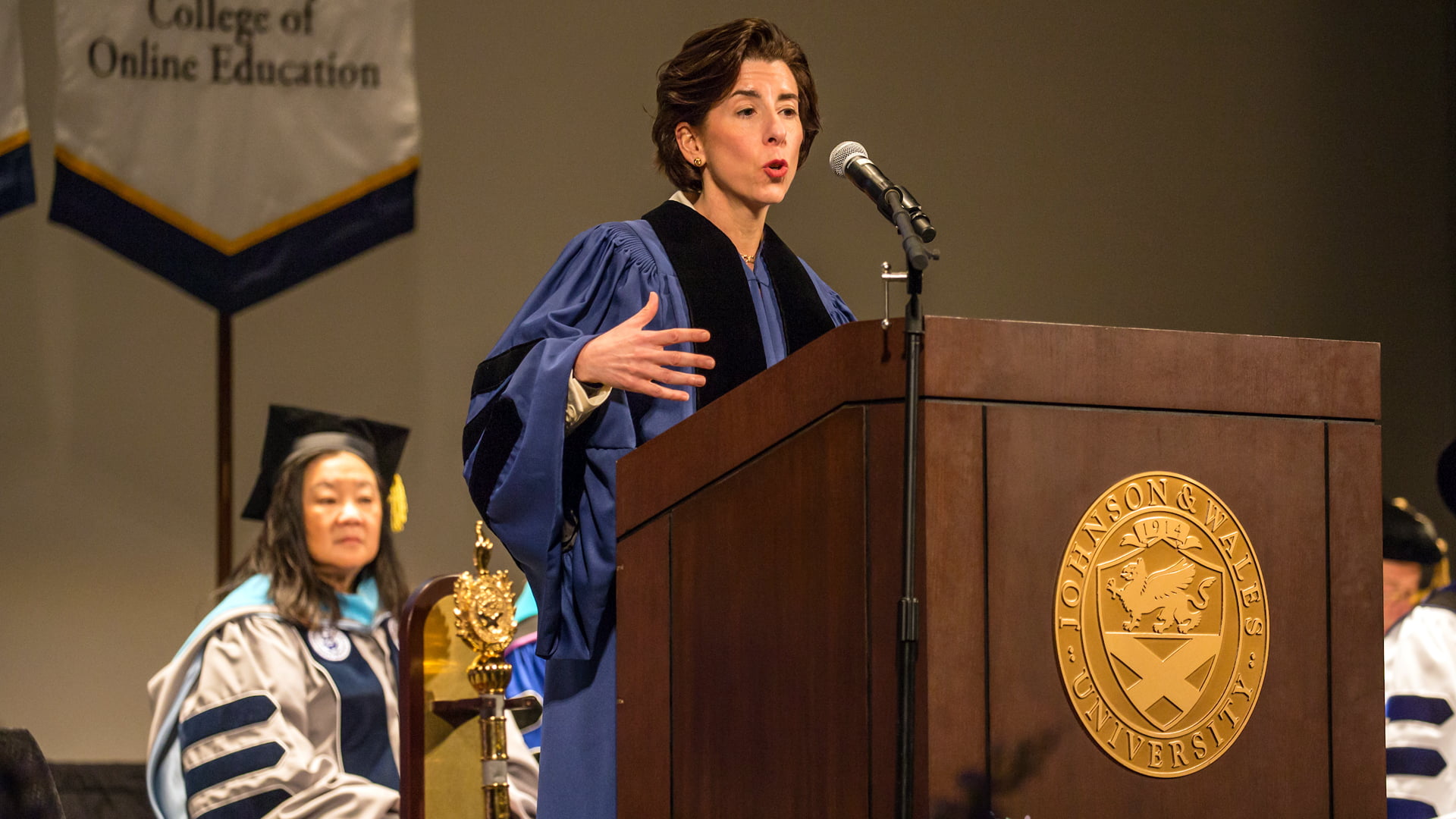 Governor Raimondo during the ceremony.