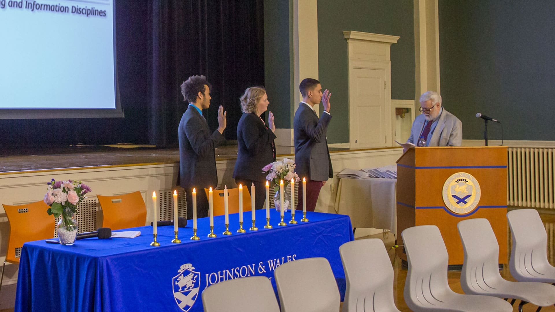 Students during the ceremony.