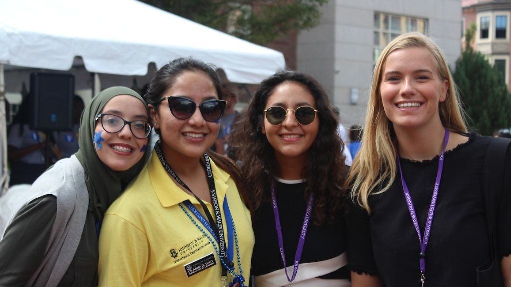 Four female JWU students 