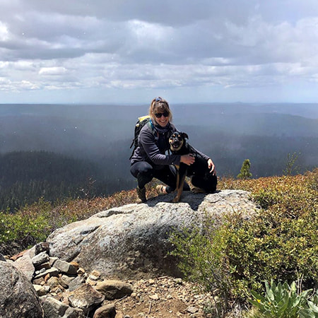 Hiking in Tahoe National Forest with Ladybird.