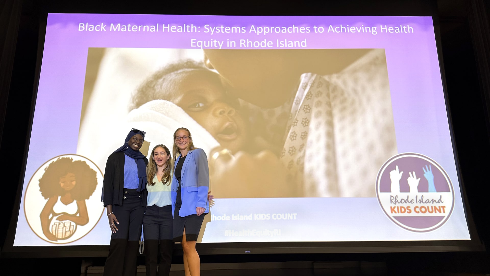 JWU Health Equity Fellows at the Black Maternal Health lecture series.