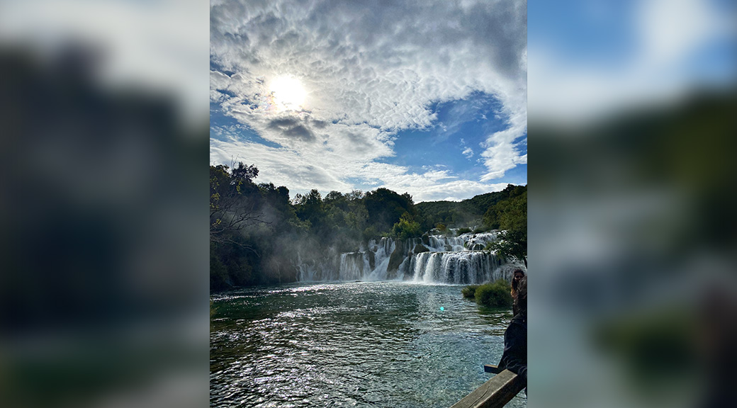 View of waterfall