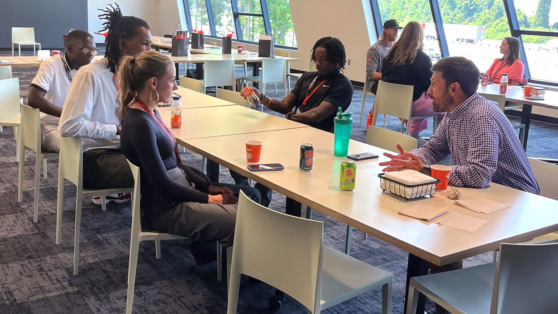 Charlotte Sports Business Fellows on a site visit.