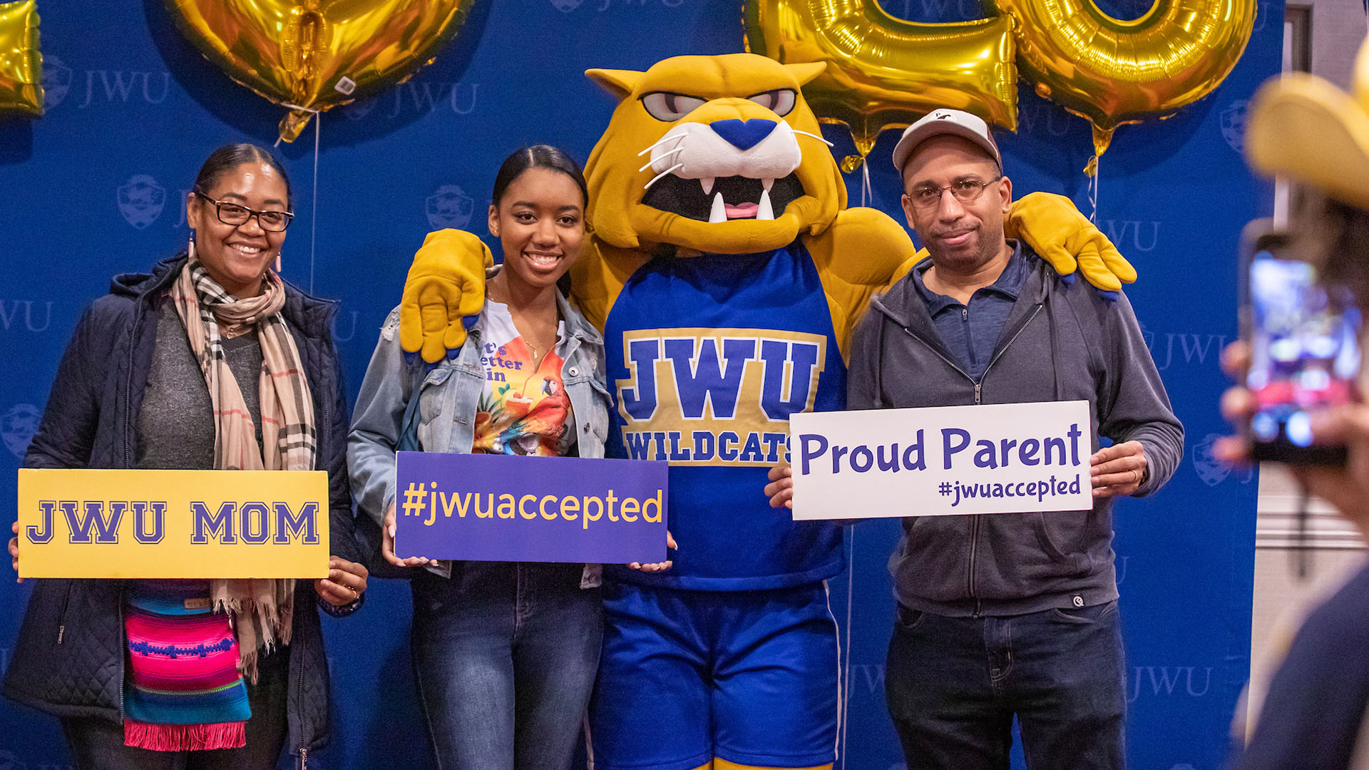 A family at JWU Accepted Student Day