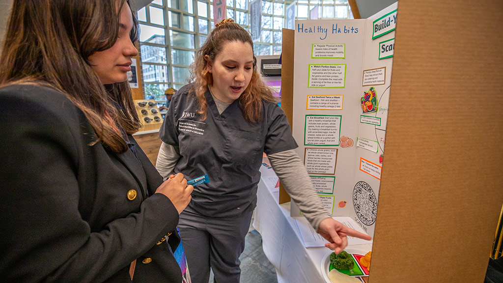 MSCND student Alyssa Bernier '26 helps educate people about nutrition