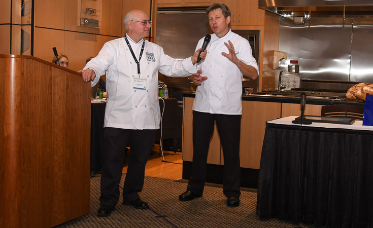 JWU Charlotte Chef on Assignment Peter Reinhart interviews Harry Peemoeller about bread.