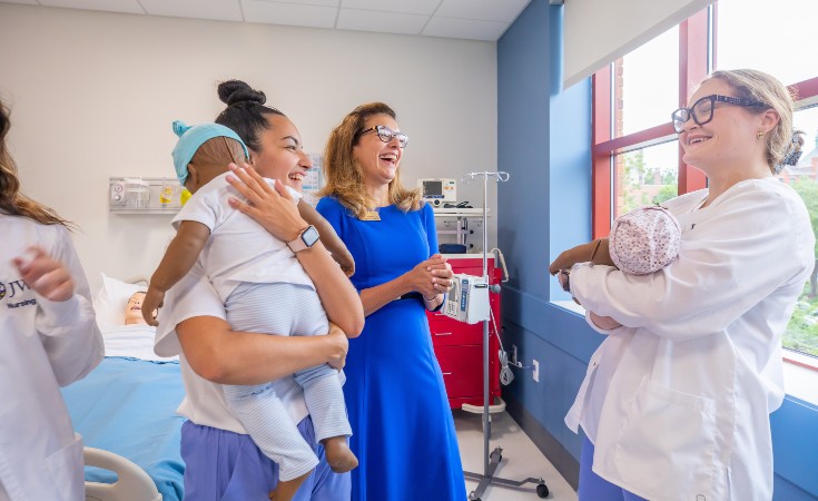 JWU nursing facility ribbon cutting celebration